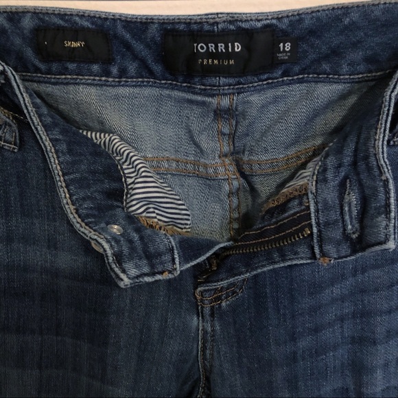 Torrid Premium Distressed Skinny Jeans - Picture 7 of 8